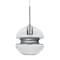 Besa Lighting Hula 8 Cord Pendant, Clear/Silver, Satin Nickel Finish, 1x60W Medium base 1JT-HULA8SL-SN - alternate 1